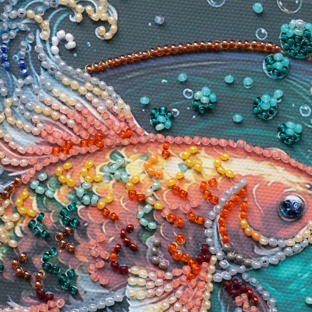 Perlen-Stickerei-Set Fisch DIY