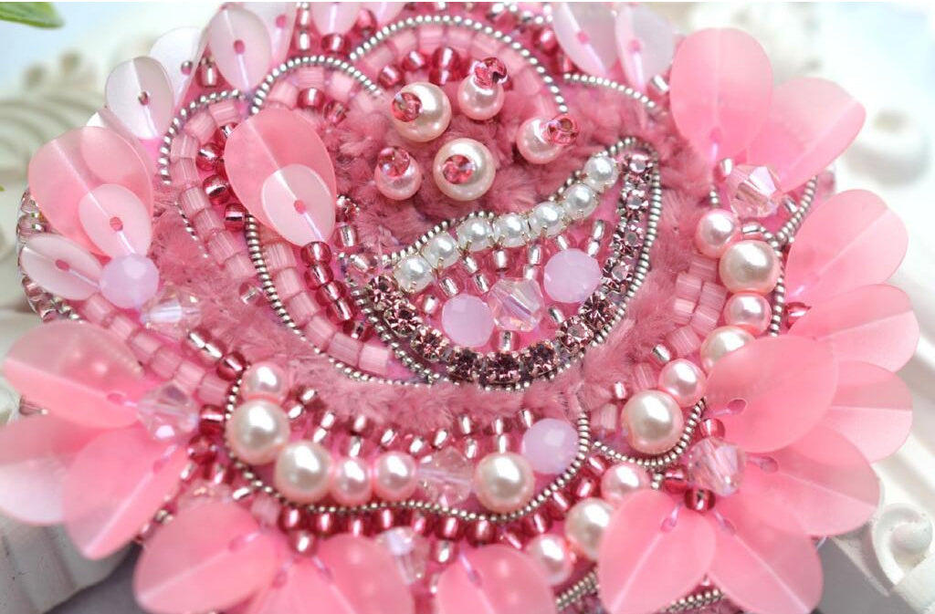 Brooch Bead Embroidery Kit Peony DIY Tela Artis Jewelry Making Beading kit Pin
