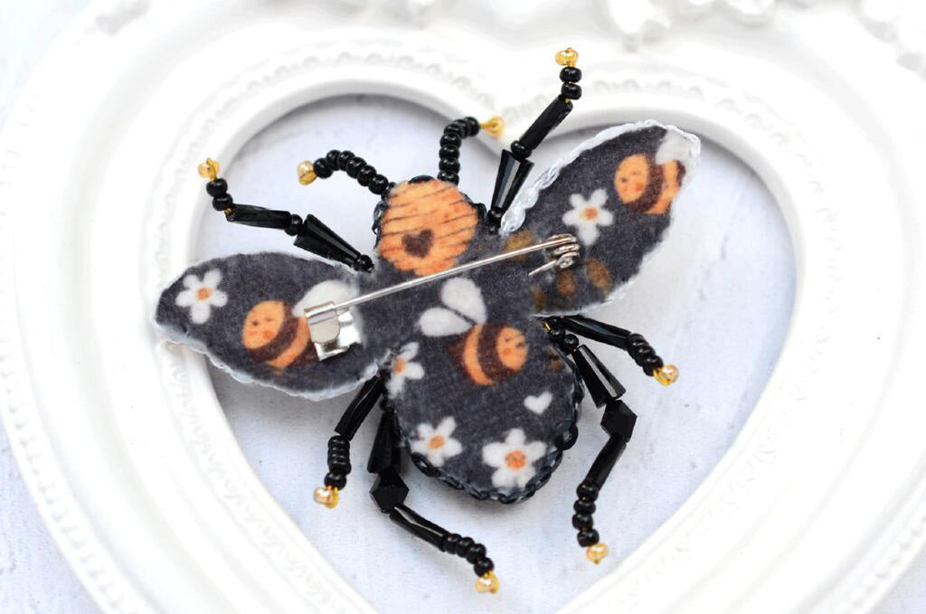 Kit de fabrication de bijoux à faire soi-même - Broderie de perles en forme de broche d'abeille