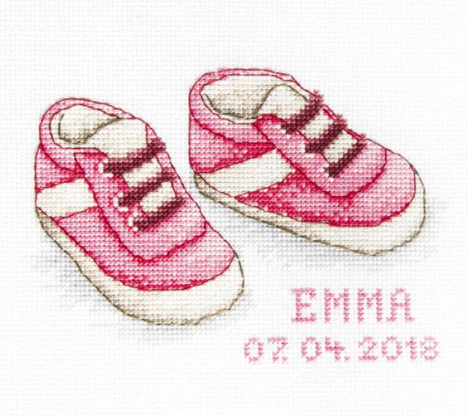 Kit de point de croix compté Bébé fille Luca-S DIY Toile non imprimée