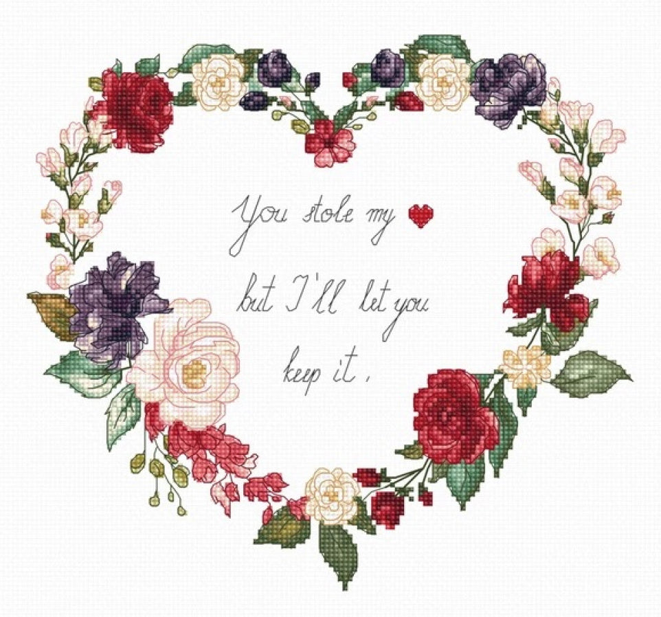 Counted Cross stitch kit Heart DIY Luca-S