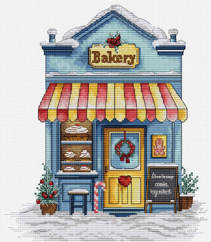 Counted Cross stitch kit Bakery DIY Luca-S