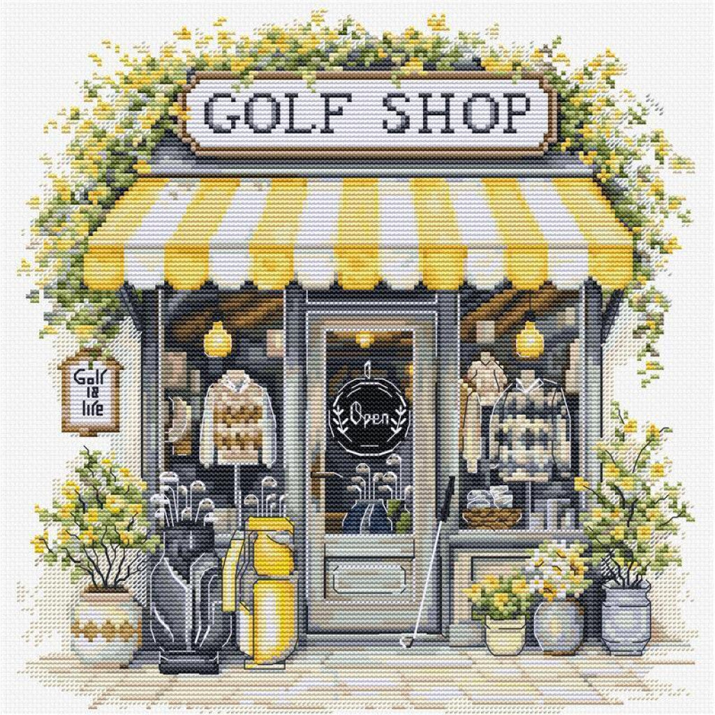 Counted Cross stitch kit Golf Shop DIY Luca-S
