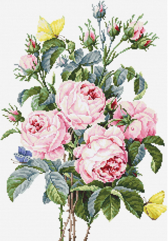 Counted Cross stitch kit Roses DIY Luca-S