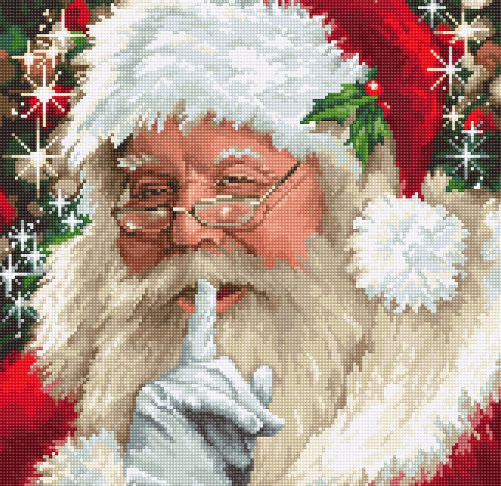 Kit de point de croix compté Père Noël Luca-S DIY Toile non imprimée