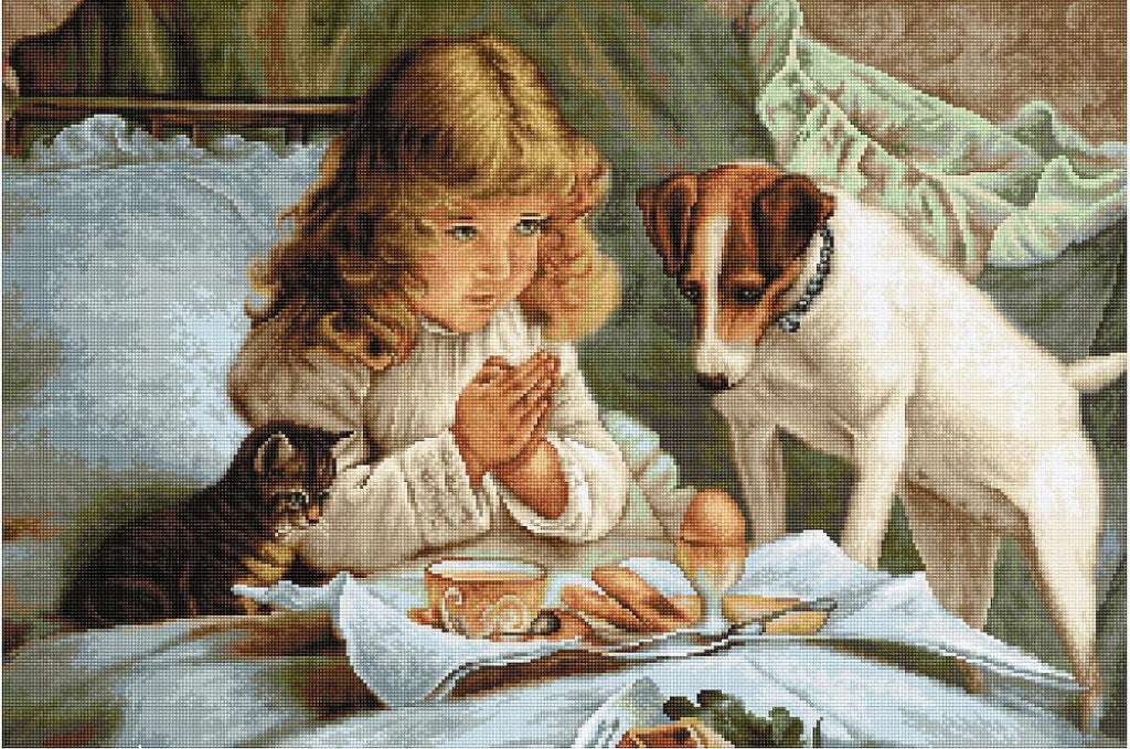 Counted Cross stitch kit Prayer DIY Luca-S