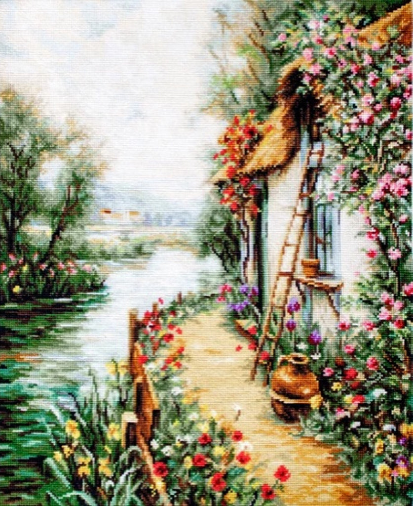 Counted Cross Stitch Kit Along the river DIY Luca-S