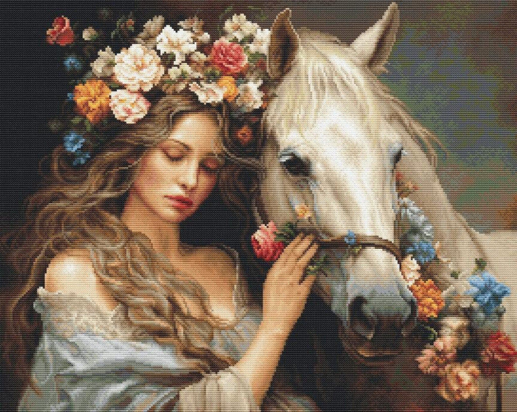 Counted Cross Stitch Kit Flower Fairy DIY Luca-S