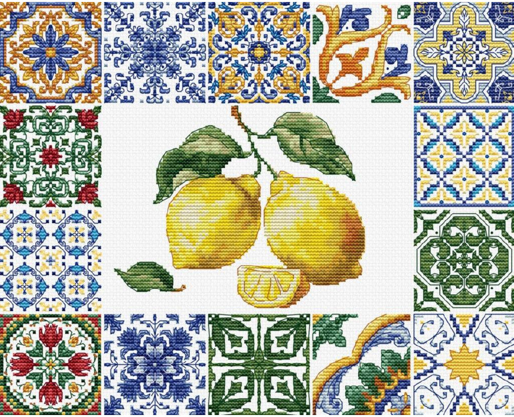 Counted Cross Stitch Kit Lemons DIY Luca-S