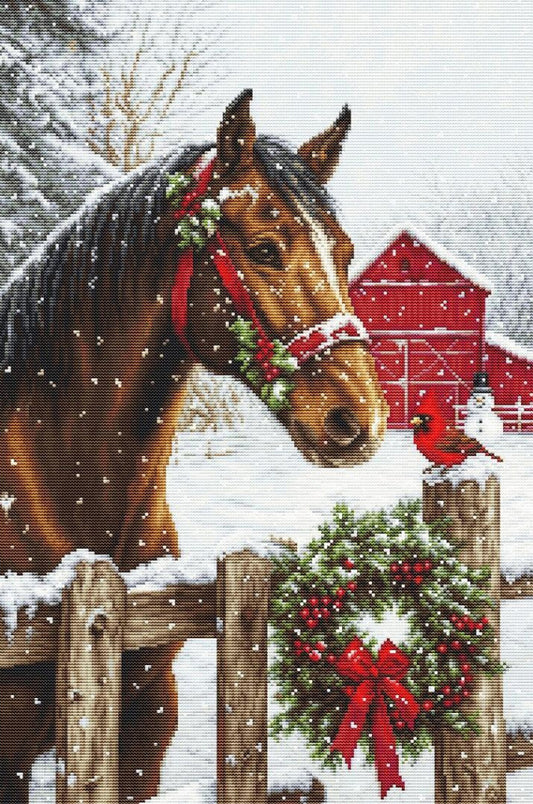Gobelin kit Tapestry embroidery Kit Christmas horse DIY Luca-S