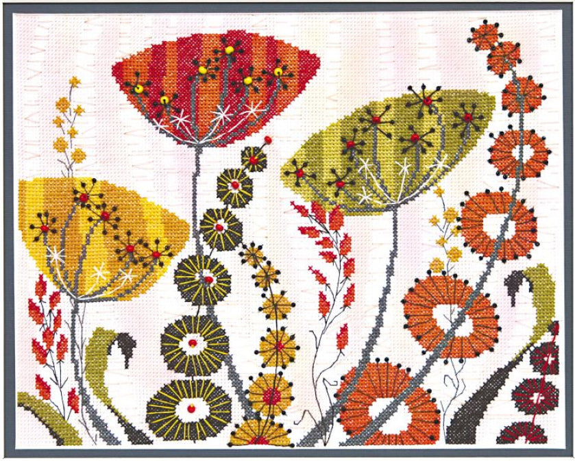 Counted Cross Stitch Kit Flowers DIY