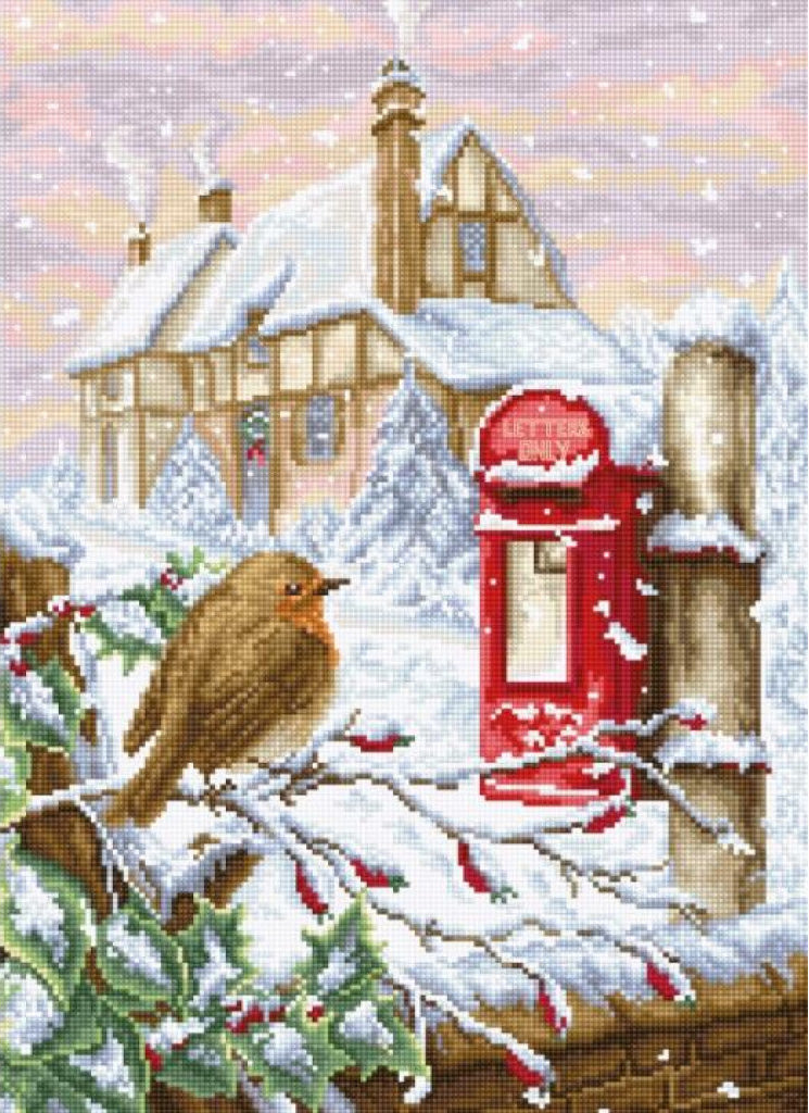 Counted Cross stitch kit Red mail box DIY Luca-S