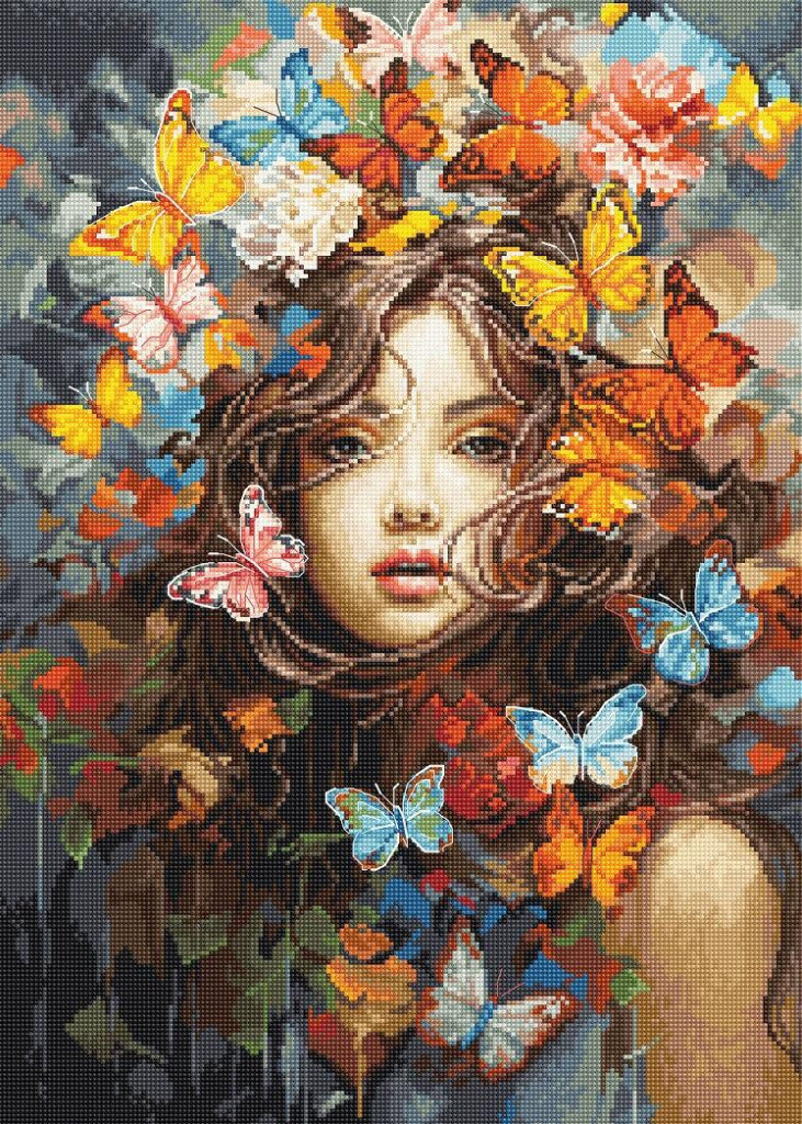 Counted Cross Stitch Kit Butterfly magic DIY Luca-S