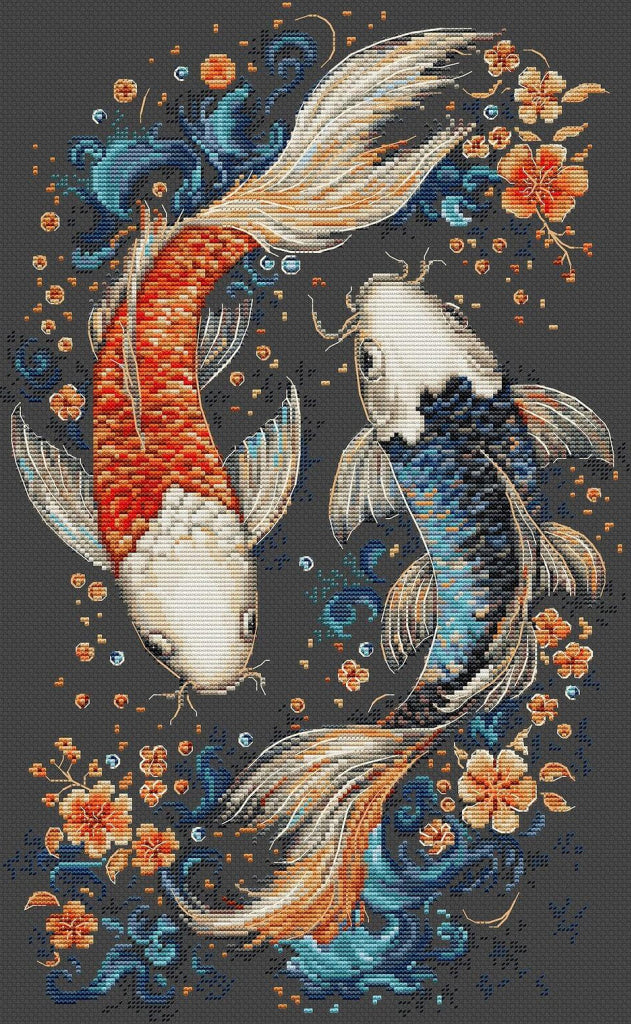 Counted Cross Stitch Kit Fish DIY Luca-S