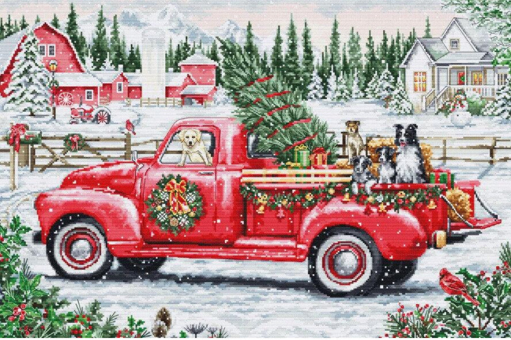 Counted Cross Stitch Kit Christmas DIY Luca-S