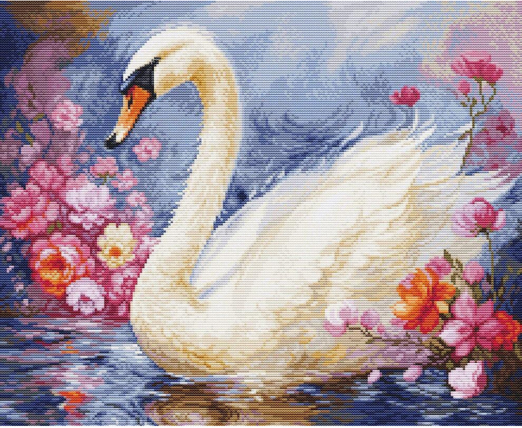 Counted Cross Stitch Kit Swan DIY Luca-S