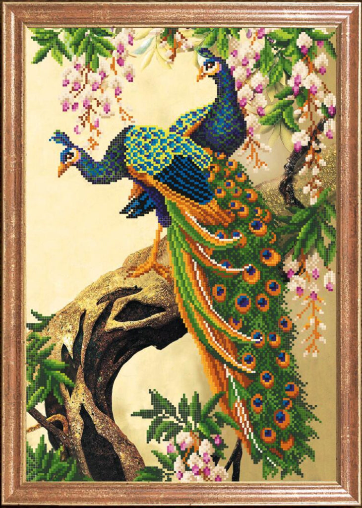 Kit de broderie de perles Paons DIY