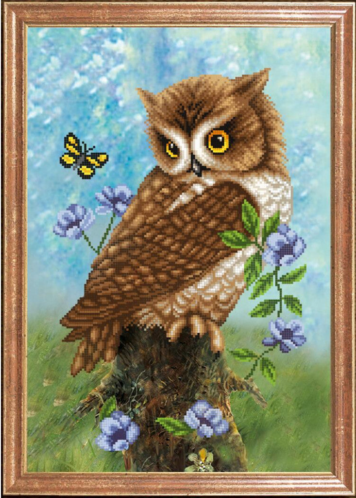 Kit de broderie de perles Hibou DIY