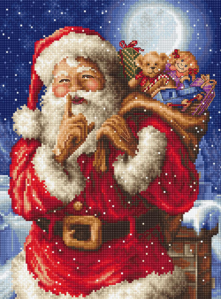 Counted Cross Stitch Kit Santa DIY Letistitch