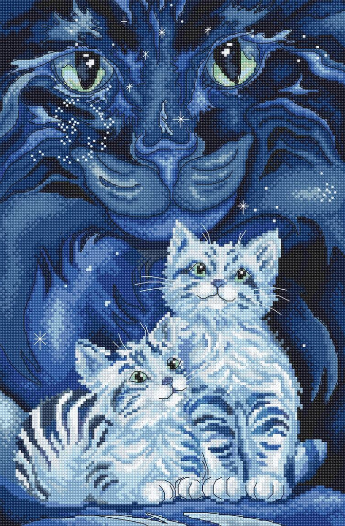 Kreuzstichset Katzen DIY Luca-S Unbedruckte Leinwand