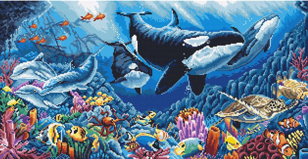 Counted Cross Stitch Kit Undersea world DIY Letistitch