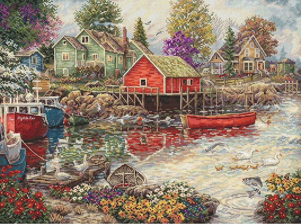 Counted Cross Stitch Kit Quiet Cove DIY Letistitch L8077