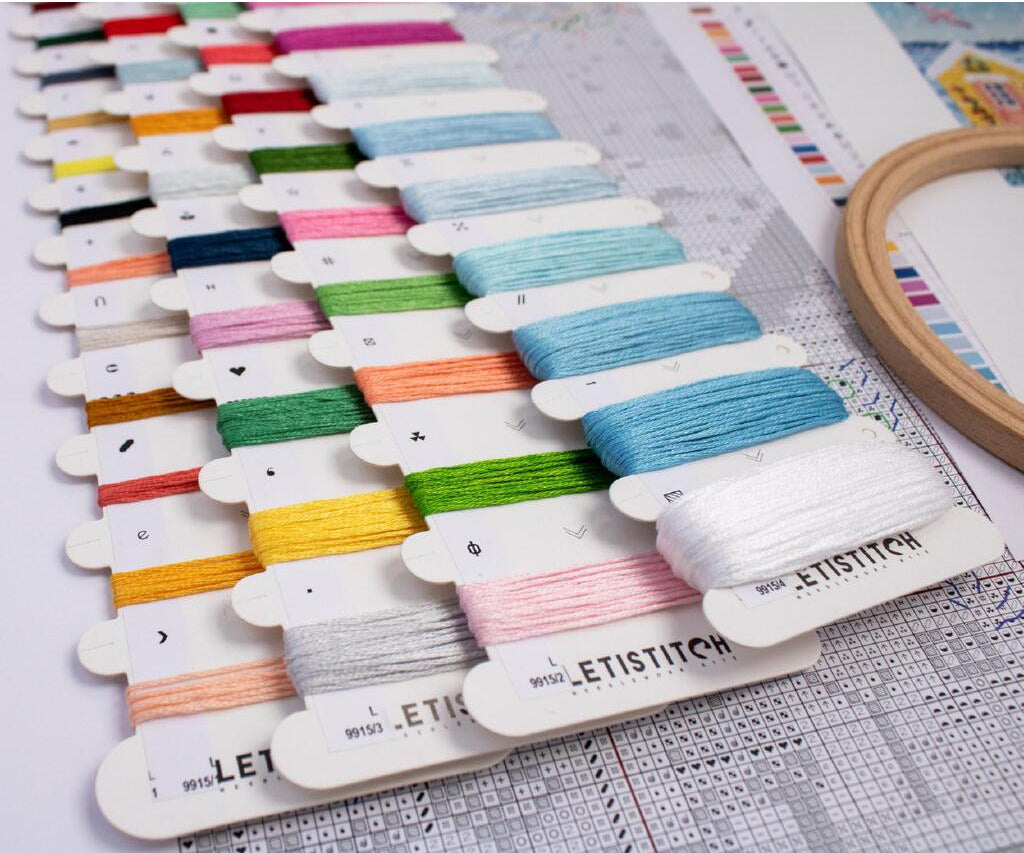 Kit de point de croix compté Hiver DIY Toile non imprimée
