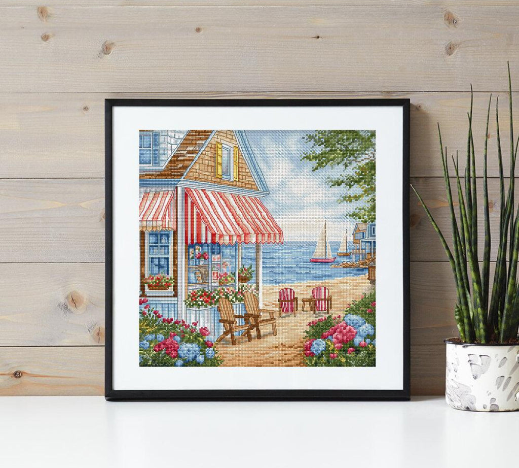 Kit de point de croix compté Une journée ensoleillée DIY Toile non imprimée