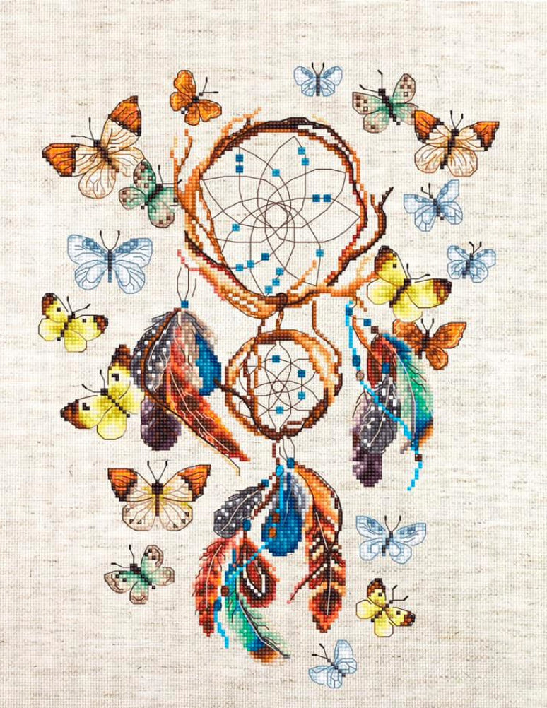 Counted Cross Stitch Kit Take care of your dreams DIY Letistitch