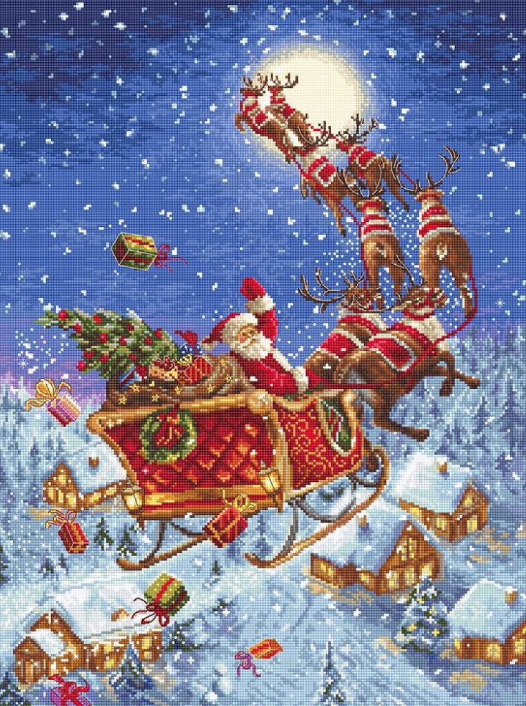 Counted Cross Stitch Kit Santa Claus DIY Letistitch