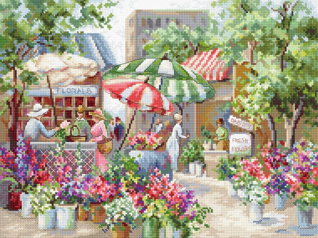 Counted Cross Stitch Kit Flower shop DIY Ledistitch