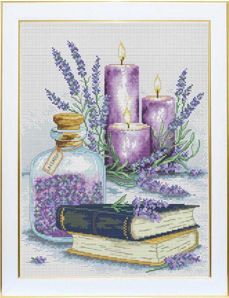 Counted Cross Stitch Kit Lavender flowers DIY VDV