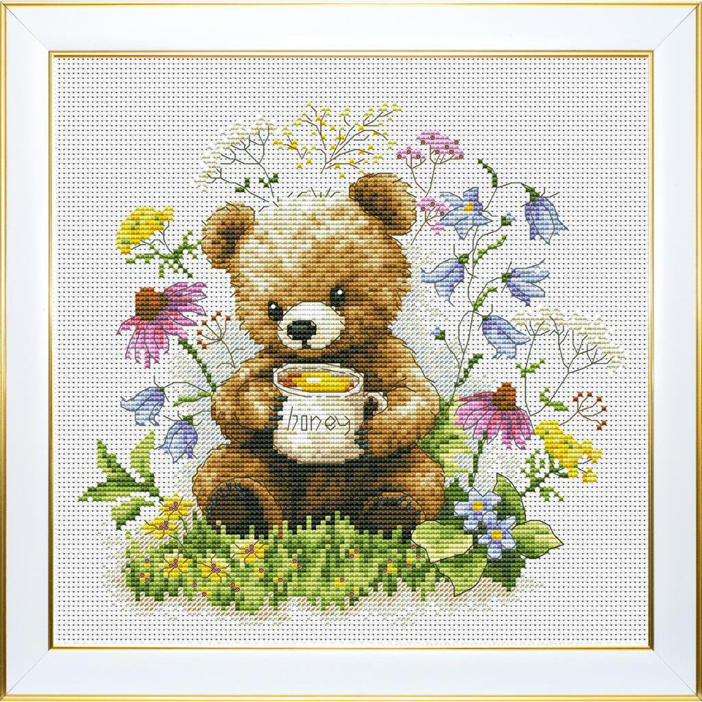 Kit de point de croix compté Petite souris DIY Toile non imprimée