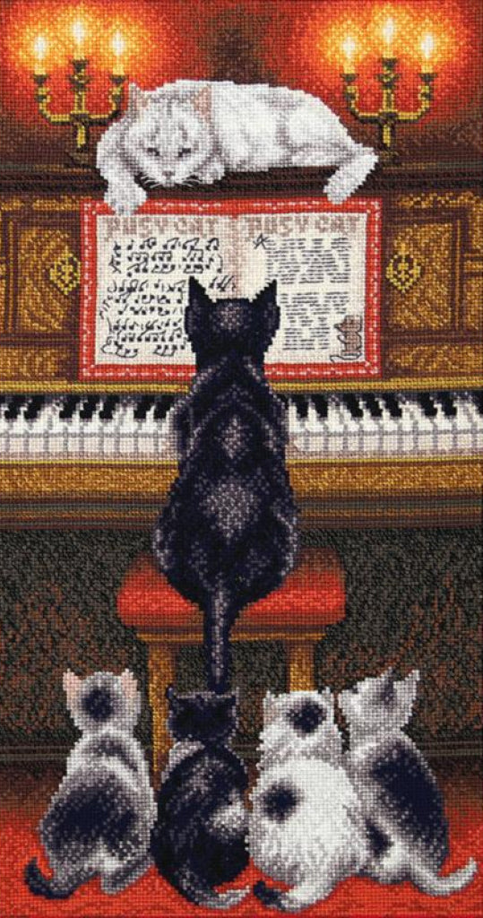 Counted Cross Stitch Kit Cats DIY Charivna mit