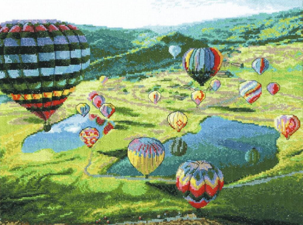 Counted Cross Stitch Kit Balloons DIY Charivna mit