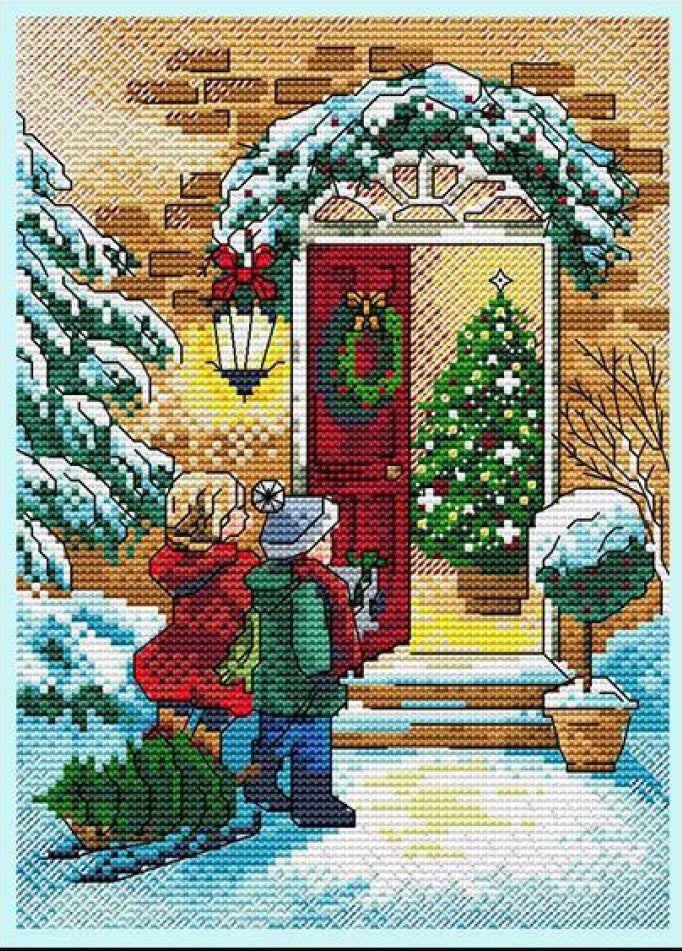 Counted Cross Stitch Kit Christmas eve DIY Kolorova