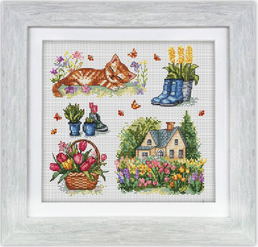 Counted Cross Stitch Kit Spring sampler DIY Kolorova