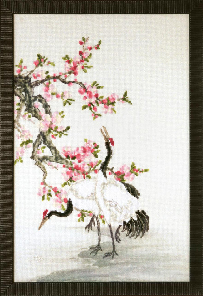 Counted Cross Stitch Kit Cranes DIY Charivna mit