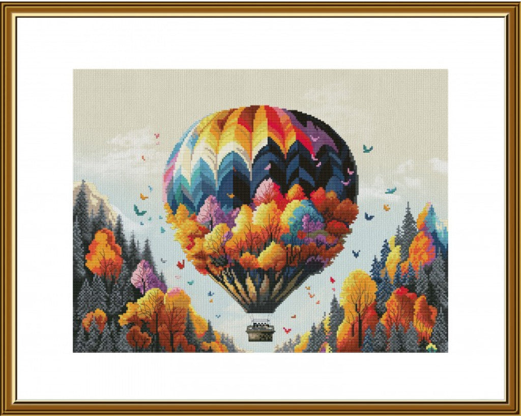 Kreuzstichset Herbstreise DIY Unbedruckte Leinwand