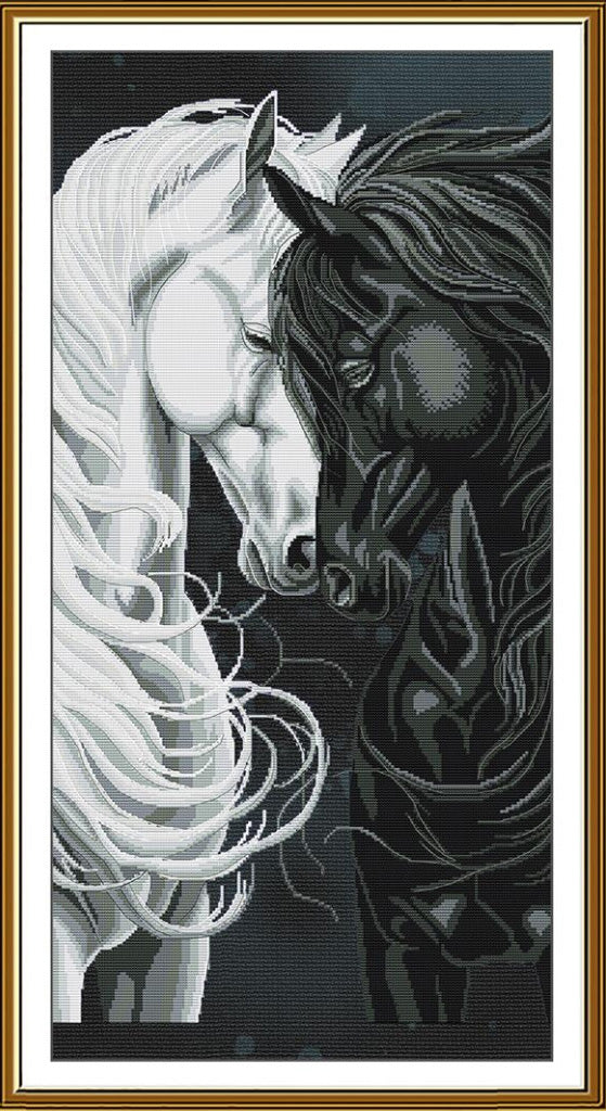 Kreuzstichset Pferde DIY Nova Sloboda