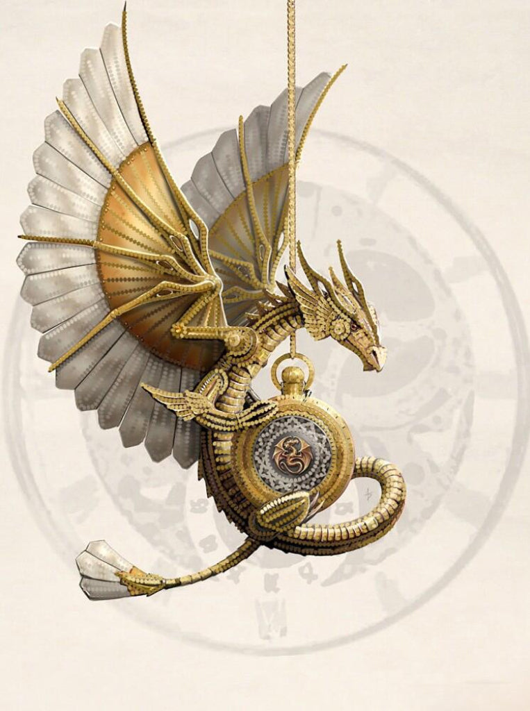 Bead Embroidery Kit Steampunk Dragon DIY Tela Artis