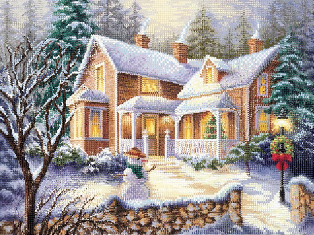 Full Bead Embroidery Kit Dream house DIY Tela Artis