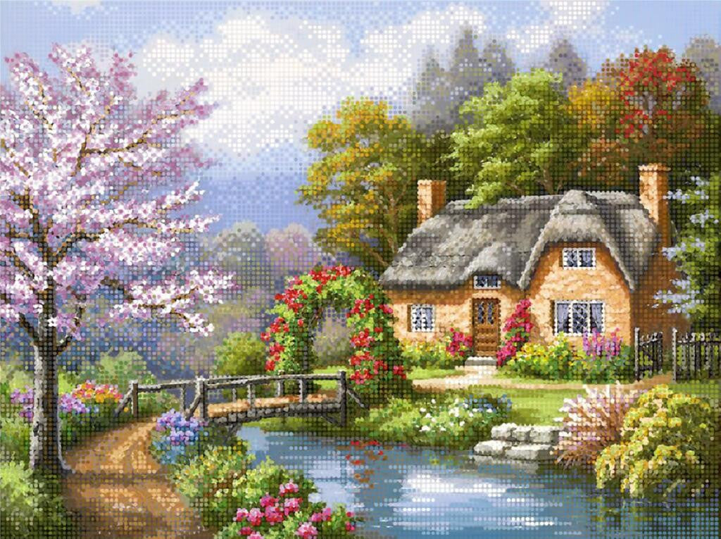 Full Bead Embroidery Kit Dream house DIY