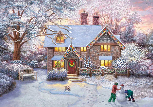 Kit de broderie de perles pour chalet de Noël DIY