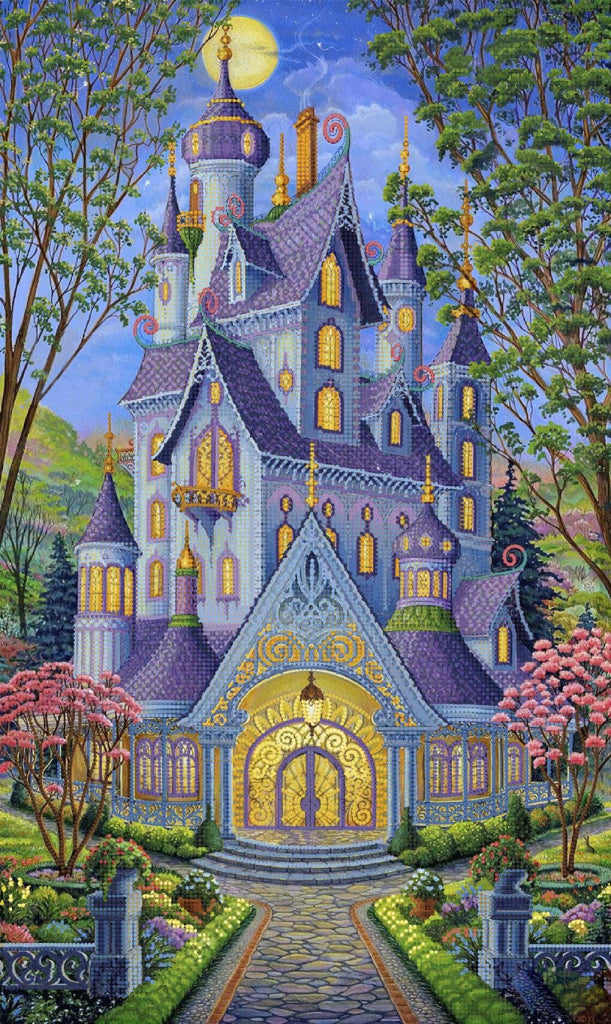 Bead Embroidery Kit Magic castle DIY Tela Artis