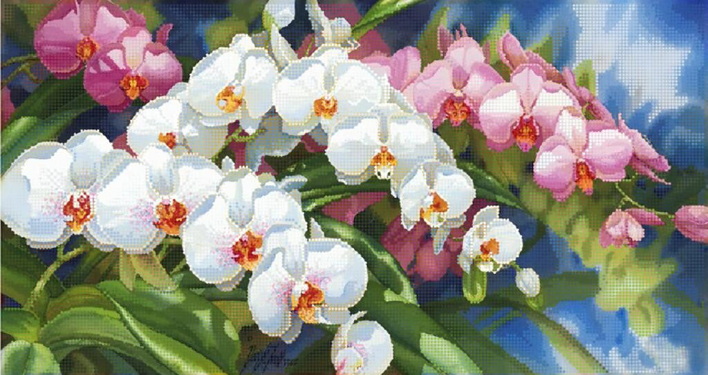 Full Bead Embroidery Kit Rainbow shards DIY Tela Artis