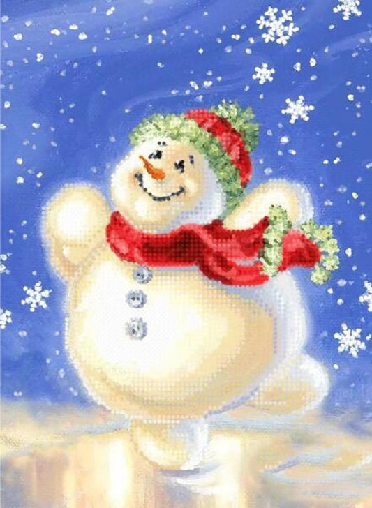 Kit de broderie de perles Bonhomme de neige DIY