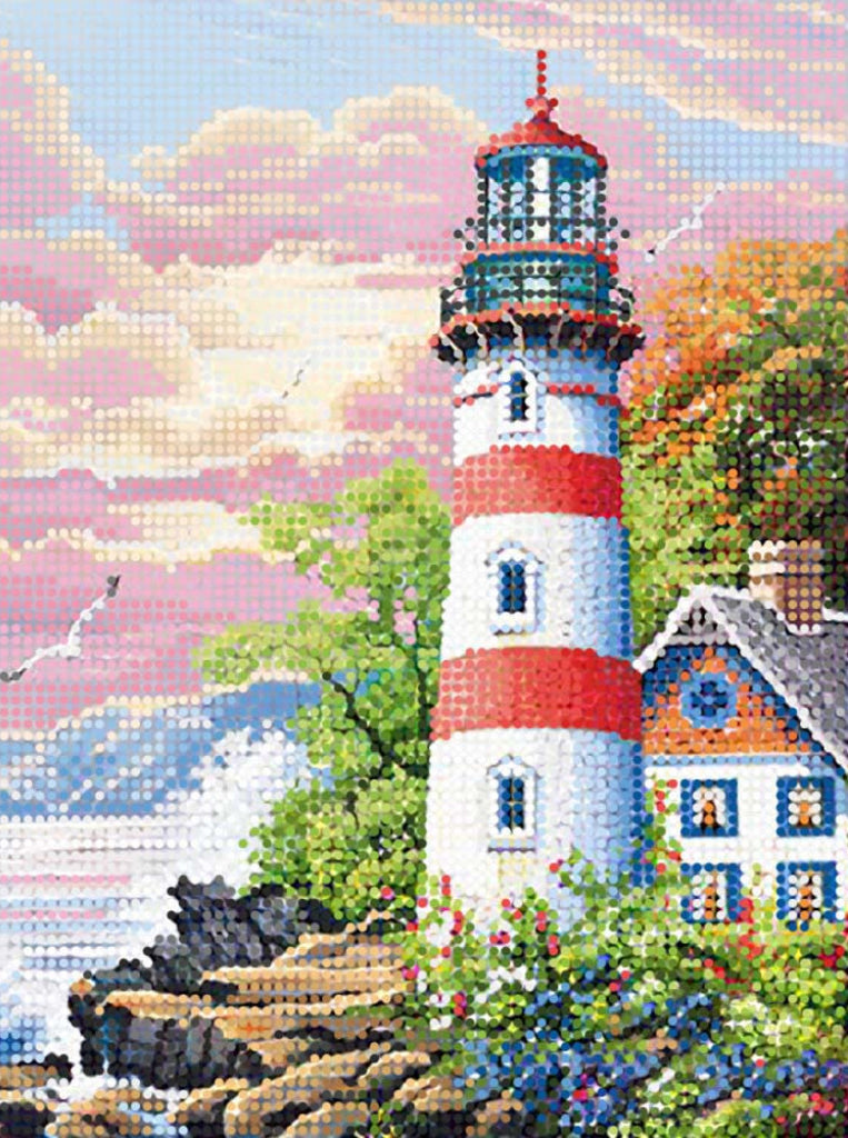Perlenstickerei-Set Leuchtturm DIY