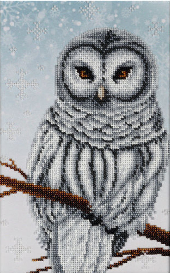 Bead Embroidery Kit Winter owl DIY VDV