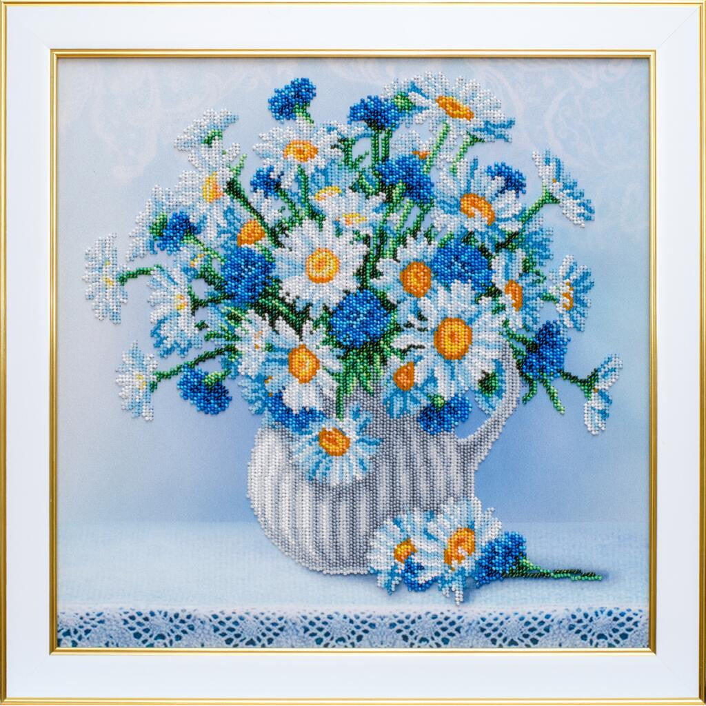 Bead Embroidery Kit Daisies Flowers DIY VDV